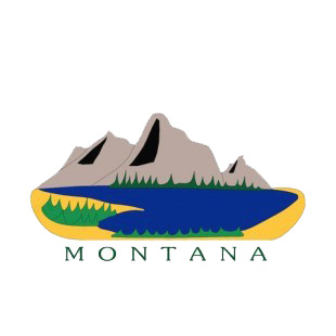 Montana state listed in states decals.