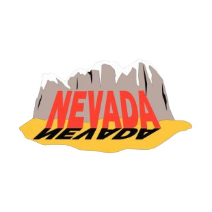 Nevada state listed in states decals.