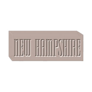 New Hampshire state listed in states decals.