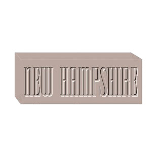 New Hampshire state listed in states decals.