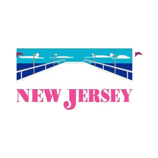 New Jersey state listed in states decals.