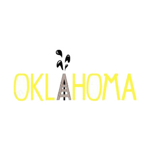 Oklahoma state listed in states decals.
