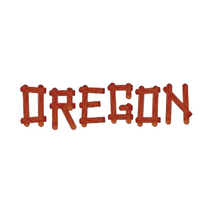 Oregon state listed in states decals.