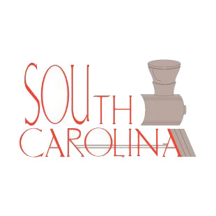 South Carolina state listed in states decals.