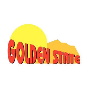 Golden State California state listed in states decals.