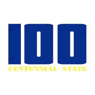 100 Centennial state Colorado state listed in states decals.