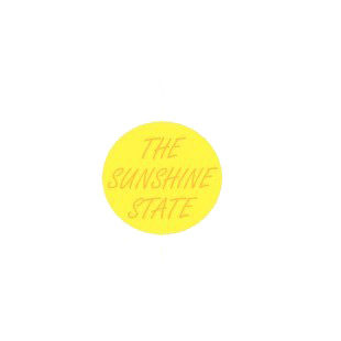 The Sunshine State Florida state listed in states decals.