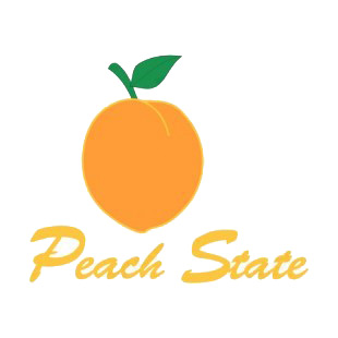 Peach State Georgia state listed in states decals.