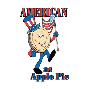 United States American as Apple Pie listed in symbols and history decals.