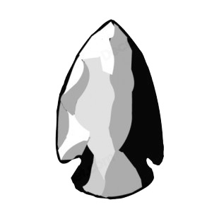 Rock arrowhead listed in symbols and history decals.