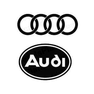 Audi rings listed in audi decals.