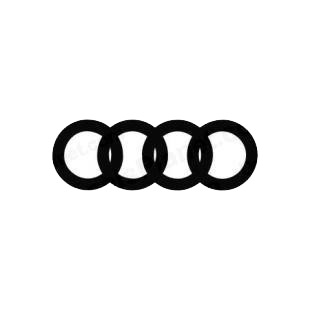 Audi rings listed in audi decals.