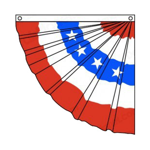 United States Pleated fan listed in symbols and history decals.