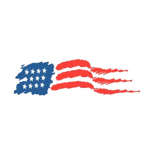 United States flag abstract listed in american flag decals.