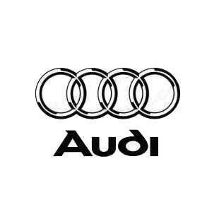 Audi rings listed in audi decals.