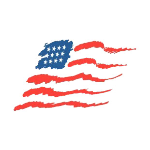 United States flag drawing listed in american flag decals.