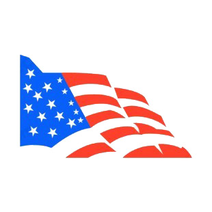 United States flag waving drawing listed in american flag decals.