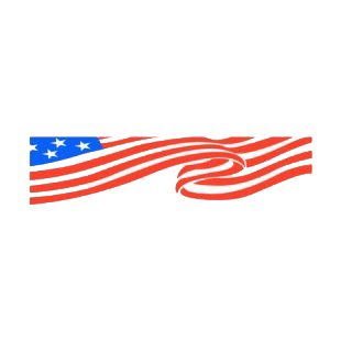 United States flag waving drawing listed in american flag decals.