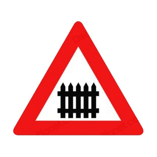 Raildroad ahead warning sign listed in road signs decals.