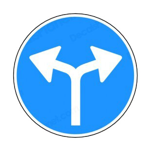 Turn left or right sign listed in road signs decals.