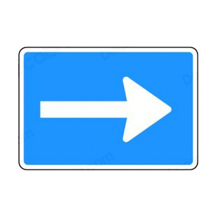 Right direction sign  listed in road signs decals.