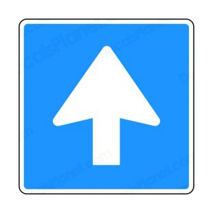 Go straight direction sign  listed in road signs decals.