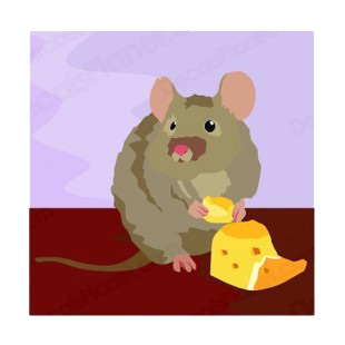 Mouse eating cheese listed in more animals decals.