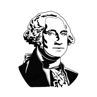 United States George Washington portrait listed in symbols and history decals.