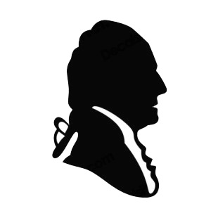 United States George Washington silhouette portrait listed in symbols and history decals.