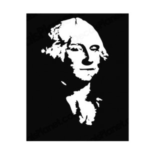 United States George Washington picture listed in symbols and history decals.