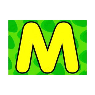 Animal letter M green colour backround listed in more animals decals.