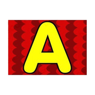Animal letter A red colour backround listed in more animals decals.