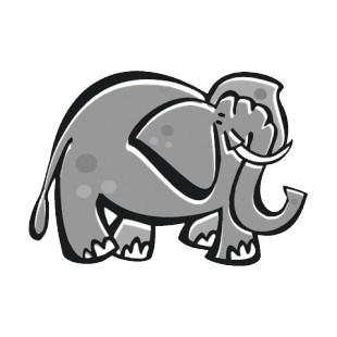 Elephant walking listed in more animals decals.