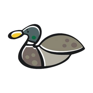 Grey duck listed in more animals decals.