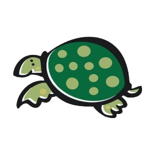 Turtle with green spot listed in more animals decals.