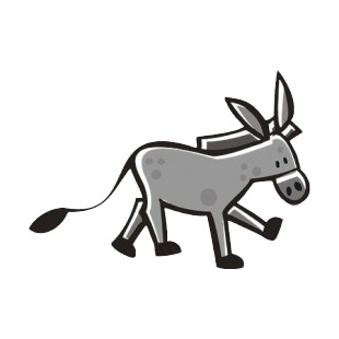 Donkey walking listed in more animals decals.