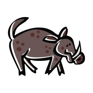 Wild boar with purple spots listed in more animals decals.