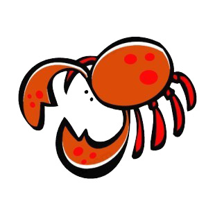 Crab with red spots listed in more animals decals.