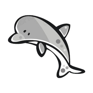 Dolphin with grey spots listed in more animals decals.