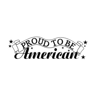 United States proud to be american logo listed in symbols and history decals.