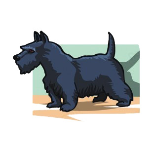Black schnauzer listed in more animals decals.