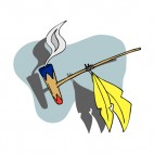 Native American peace pipe, decals stickers