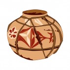 Native American vase, decals stickers