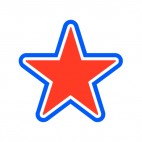 United States Red and blue star, decals stickers