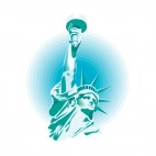 United States Statue Of Liberty logo, decals stickers