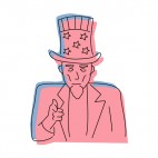 United States Uncle Sam i want you drawing, decals stickers