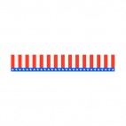 United States patriotic stars and red stripes banner, decals stickers