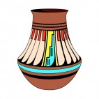 Native American vase, decals stickers