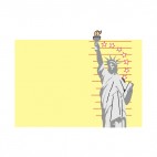 United States Statue of Liberty with stars, decals stickers