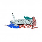 United States Statue of Liberty with flag and eagle, decals stickers